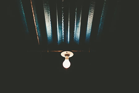 ampoule électrique, lampe, illumination, lumière, au plafond, électrique, Metal