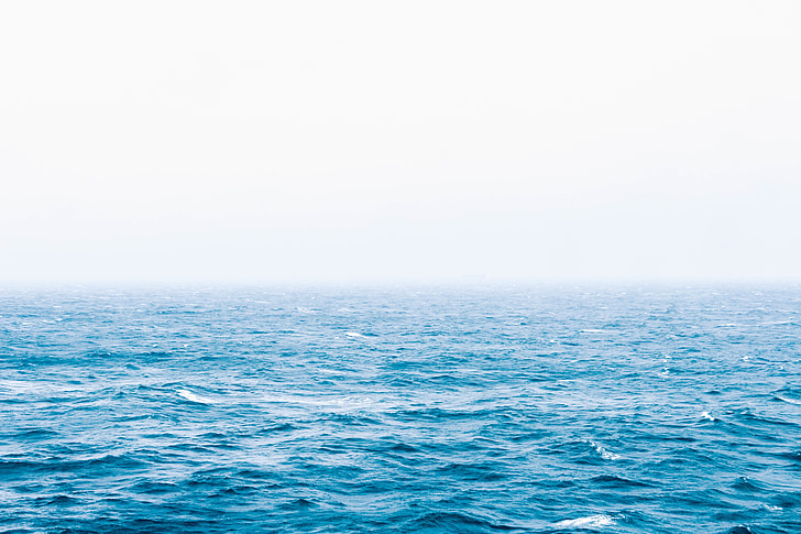 l'aigua, blau, oceà, Mar, cel, ones, superfície