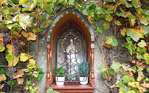 Madonna, altare, religion, Figur, tro, Hauswanden, vin