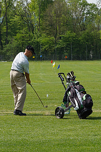 sport, golf, golfer, golf clubs, tee, golf carts, caddy
