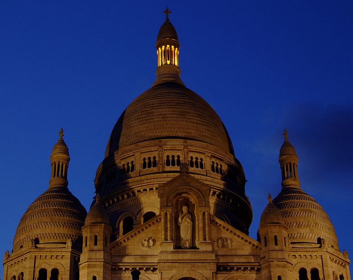 Sacre coeur, Basiliek, Parijs, Frankrijk, het platform, kerk, Montmartre