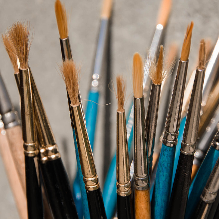 kefék, festészet, művész, kreatív művészet, létrehozása, Paint-eszközök