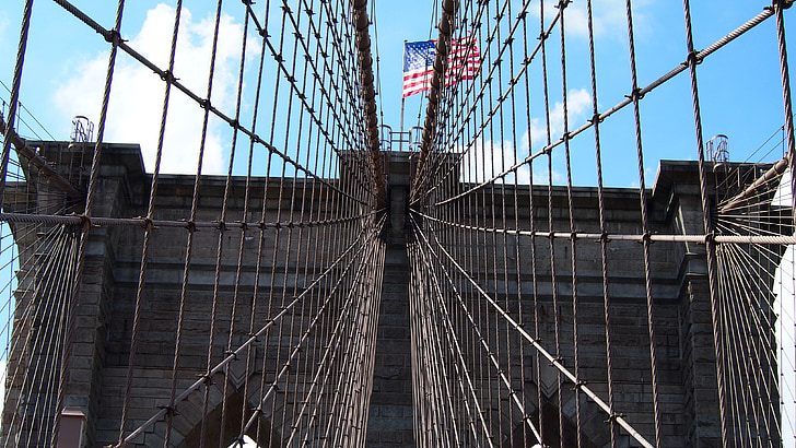 New york, bezoekplaatsen, Landmark, attractie, Brooklyn bridge, New york city, Brooklyn - New York