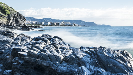 Dawn, Beach, guilche, Nerja, Malaga, Costa del sol, Španielsko