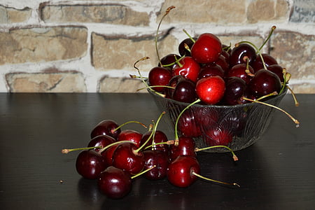 вишни, красный, сладкий, черешня, фрукты, питание, свежесть