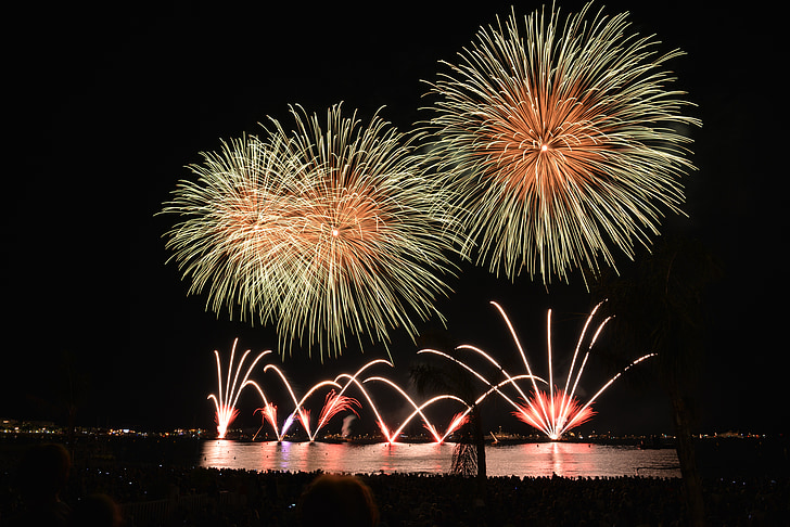 fireworks, rocket, night, sky, sylvester, celebration, firework Display