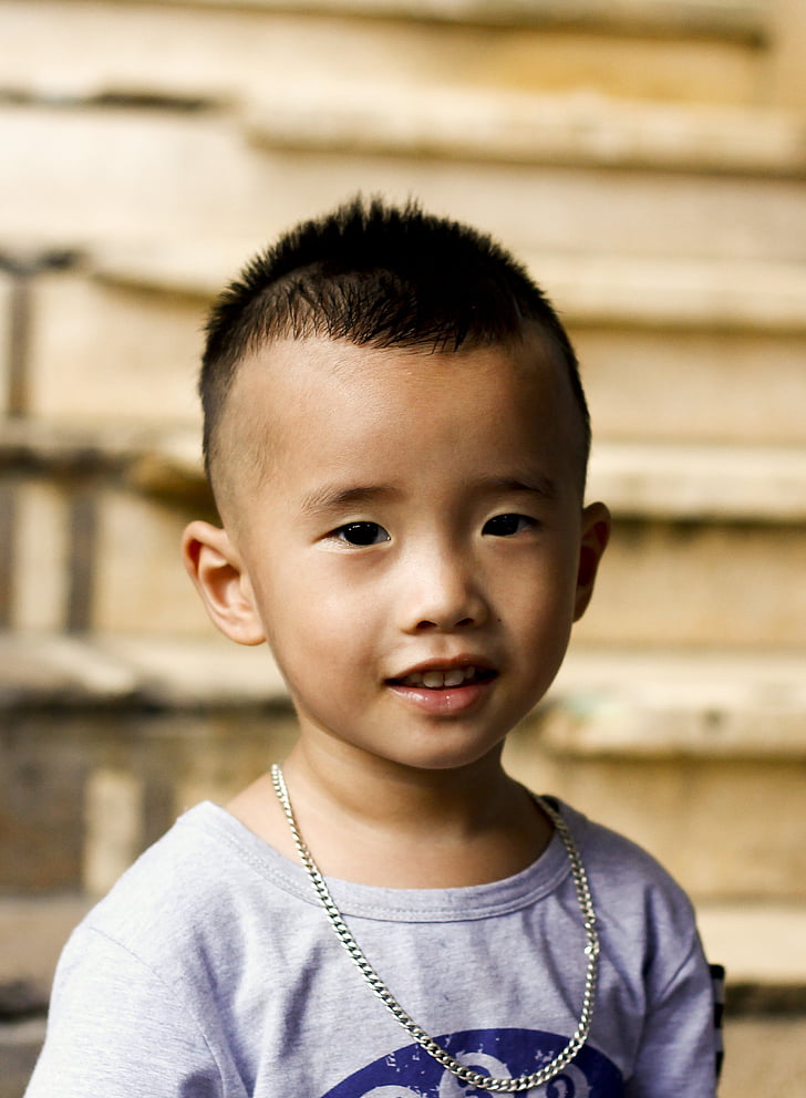 Poiss, Vietnam, lapse, portree, poisid, inimesed, üks inimene