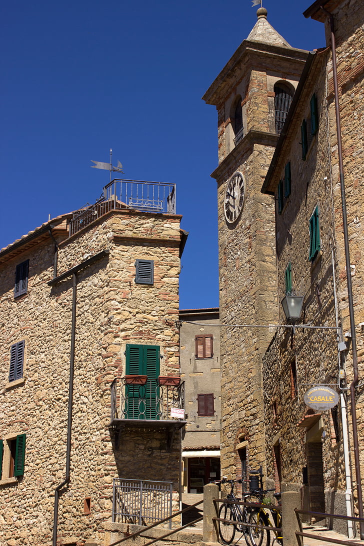 Toscana, Casale marittima, históricamente, centro del pueblo, edificio, arquitectura, Italia