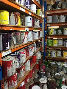 pintura, color, latas