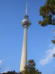 tv tower, berlin, alexanderplatz, places of interest, capital, tower, landmark