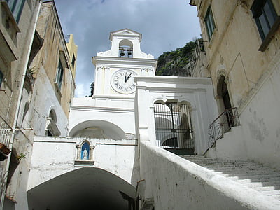 Amalfi rannik, valge linn, riigi, arhitektuur, kirik, Euroopa, linn