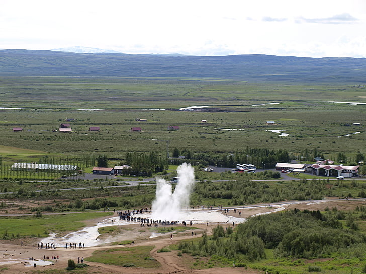 geizeris, Islandija, kraštovaizdžio, fontanas, išsiveržimas