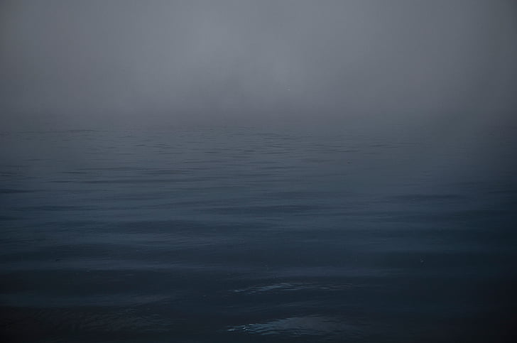 снимка, тяло, вода, дим, мъгла, море, океан