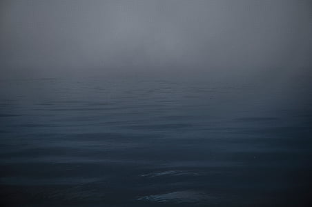 photo, corps, eau, fumée, brouillard, mer, océan