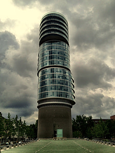 exzenterhaus, mrakodrap, Architektura, věže, obloha, Bochum, Německo