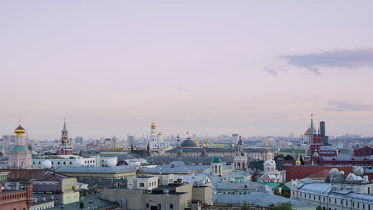 moscow, russia, center, roof