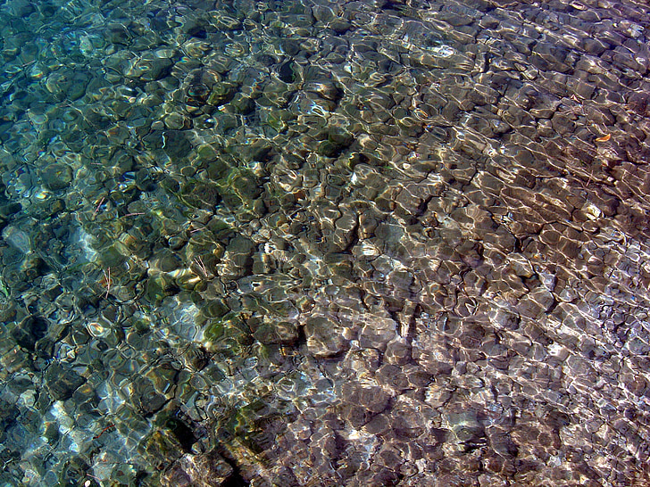 vode, jasno, kamenčki, čisti, morje, naravne, modra