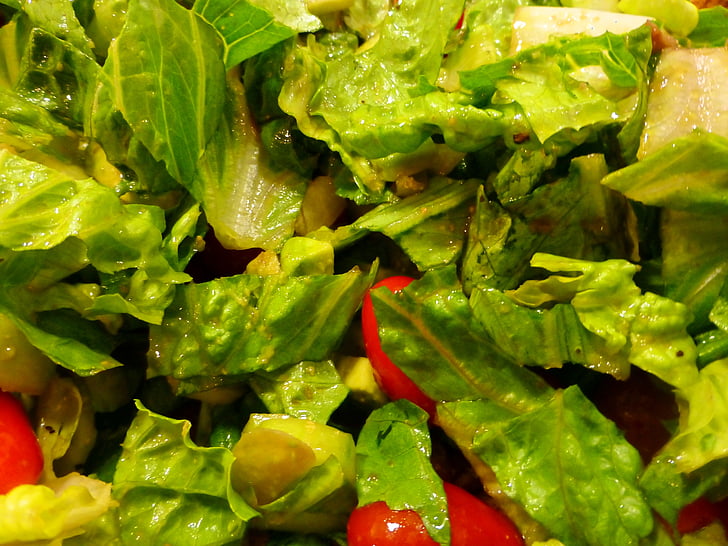 salotų lapai, pomidorai, daržovės, maisto, pomidorų, sveikas, salotos