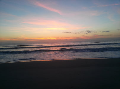 matahari terbenam, matahari terbit, laut, laut, Pantai, pagi, hari libur
