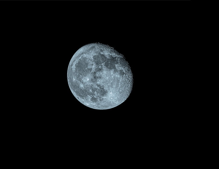 månen, HDR, natt, himmelen, full, astronomi, månen overflaten
