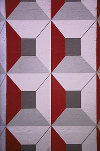 optical deception, white, red, geometry