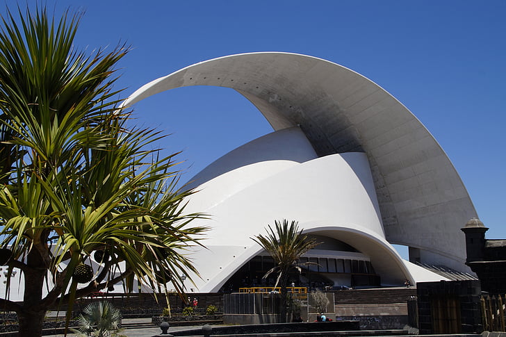 előadóterem, Music hall, szimfonikus zenekar, Tenerife, santa cruz, zene, építészet
