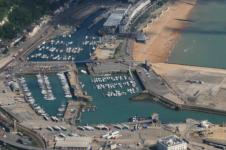pristanišča, Dover, pogled iz zraka