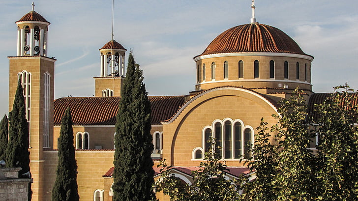 Kypros, Paralimni, Ayios georgios, kirkko, arkkitehtuuri, Ortodoksinen, katedraali
