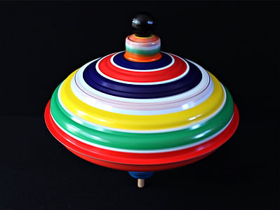 spinning, viacfarebné, Spin, Top, hračka, kruhový objazd, pohyb