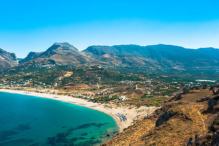 Crete, Plakias, jūra, krāsa, ūdens, daba, ainava
