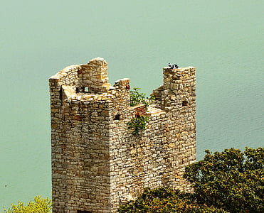 кула, стар, замък, разруха, камък, крепост