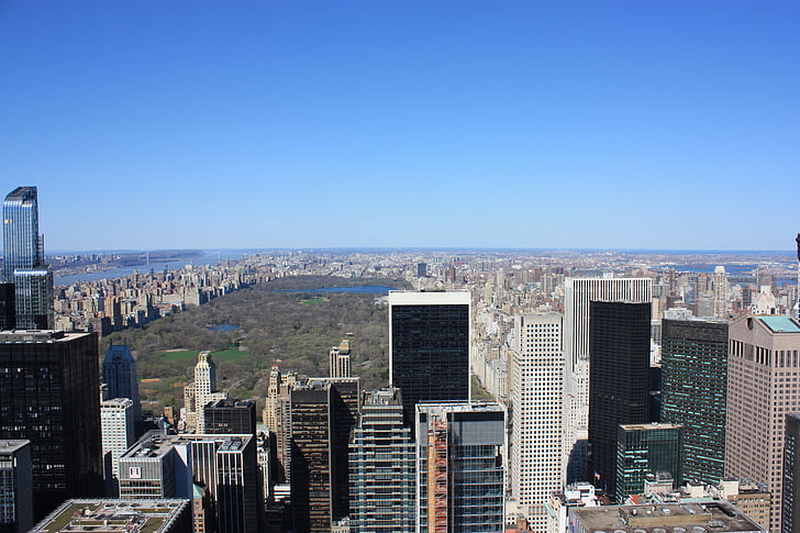 New york, central park, højde, Park, skyskraber, City