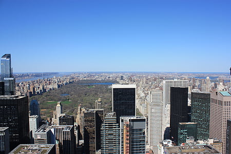 New york, Central park, altezza, Parco, grattacielo, città
