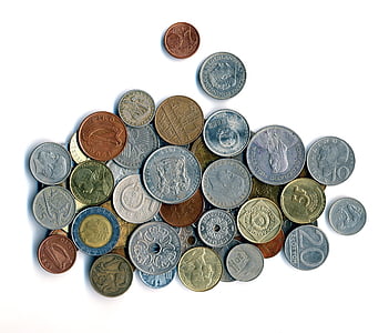 įvairūs, monetos, verslo, pinigų, pasaulyje, variacijos, moneta