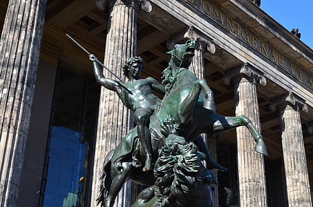 Berlin, sculpture, bronze, cheval, Reiter, colonnaire, Musée