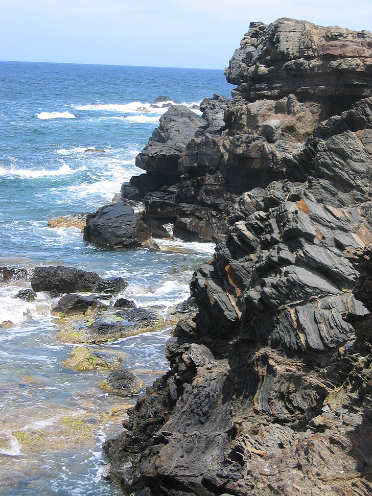 rock, skrilavca, morje, kamen, obala
