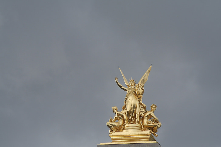 Statue, Pariis, Prantsusmaa, turismiobjekt, maastik, Travel