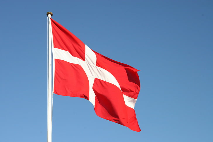 bayrak, dannebrog, Danimarka, Danca, gökyüzü