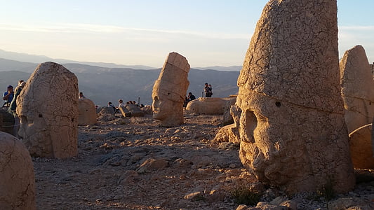 Mt nemrut, Turkki, Omenaviinietikka, Antiokhos, Anatolia, Arkeologia, päät