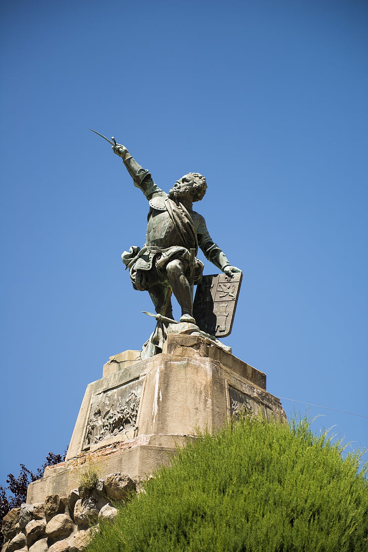 bastelica, Korsikas, sampiero corso, statuja, bronzas
