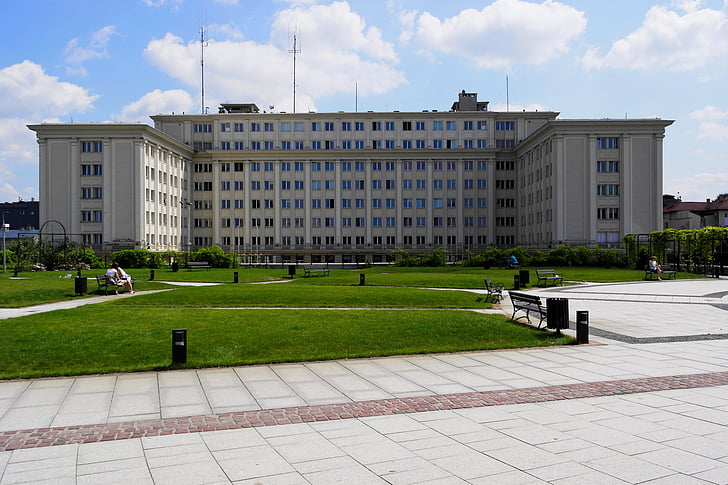 arquitetura, edifício, Praça, cidade, Rzeszów, escritório provincial, Polônia