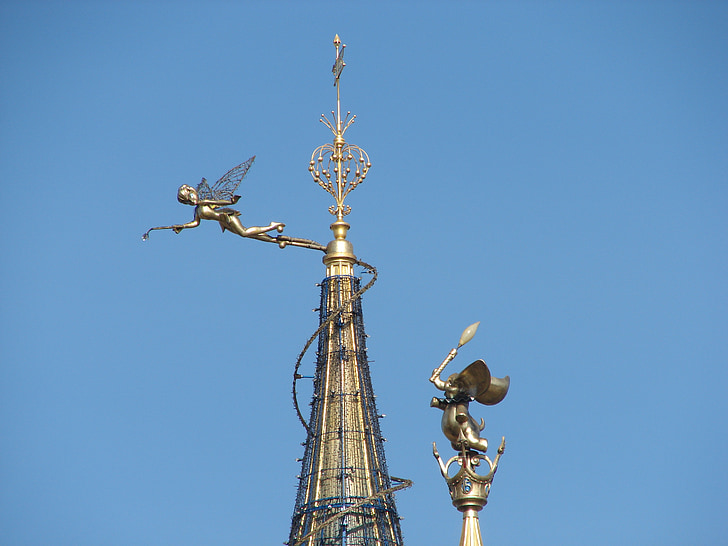 Tinkerbell, Disneyland, Parijs, dak, Kasteel