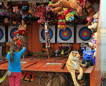 mercado año, Bude, tiro con arco, festival folklórico, Parque de atracciones, puesto, Feria