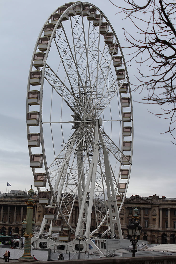 ferris wheel, paris, park, entertainment, fair, measurable space, fun