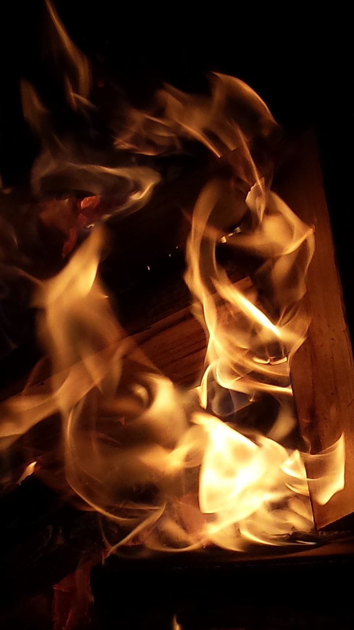 fire, embers, flame, heat, hot, burn, campfire