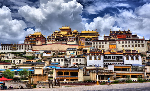 Shangri-la, šventykla, pastatas, Azija, Indija, kultūrų, Architektūra