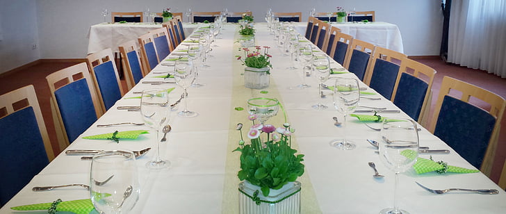Festival, taula, taula per a banquets, Junta, gedeckter taula, celebració, aniversari