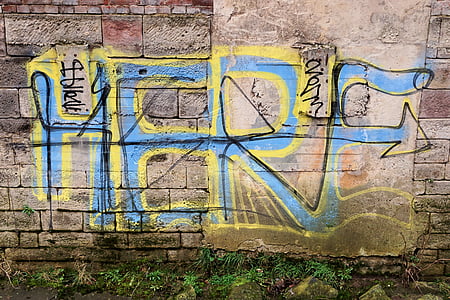 graffiti, wall, colorful, sprayer, street art, color, facade