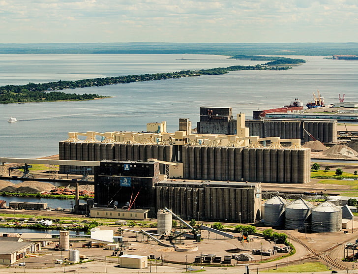 Elevatoare cereale, port, portul, doc, Lacul superior, Duluth, minnesota