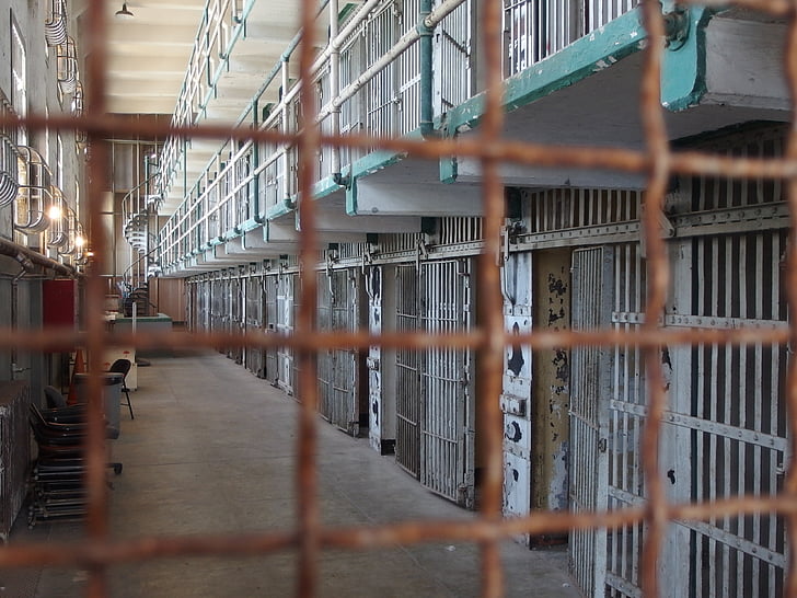 Alcatraz, penjara, di penjara, keamanan maksimum, logam, sel, San francisco